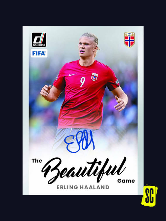 2022-23 PANINI DONRUSS SOCCER TRADING CARD BOX (HOBBY) - Haaland Auto Beatiful Game