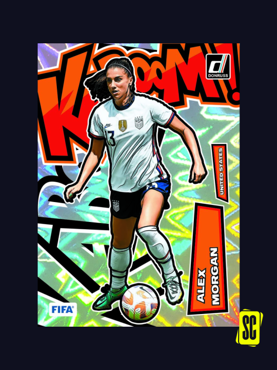 2022-23 PANINI DONRUSS SOCCER TRADING CARD BOX (HOBBY) - Alex Morgan KABOOM