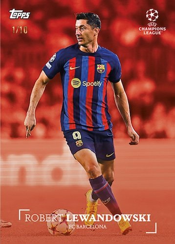 Robert Lewandowski Red /10- Topps Simplicidad UEFA 2022-23