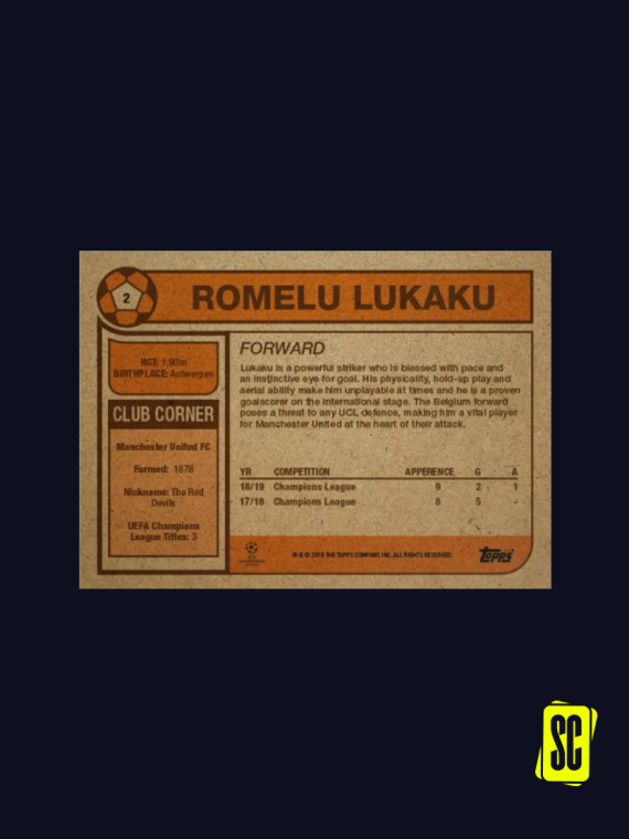 Lukaku - Manchester United - Retro