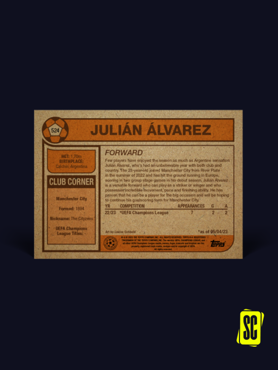 Julian Alvarez - Man City - Rookie - Retro