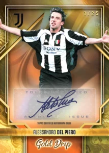 Alessandro Del Piero - Gold Drip Autographs - Topps Juventus Team Set 2023/24