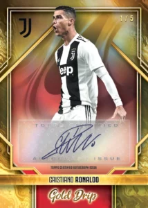 Cristiano Ronaldo - Gold Drip Autographs - Topps Juventus Team Set 2023/24