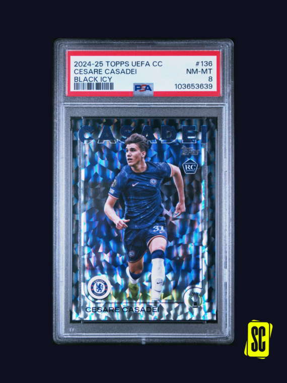 Cesare Casadei - Topps UEFA CC 2024-25 - Black Icy 03-10 - PSA 8