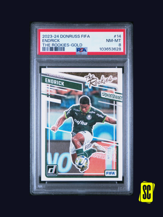 Endrick - Panini Donruss FIFA 2023-24 - The Rookies Gold 05-10 - PSA 8