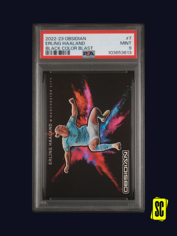 Erling Haaland - Panini Obsidian Soccer 2022-23 - Black Color Blast - PSA 9