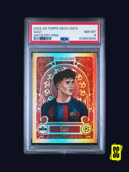 Gavi - Topps Deco UEFA 2022-23 - Artistry Pink 5-5 - PSA 8