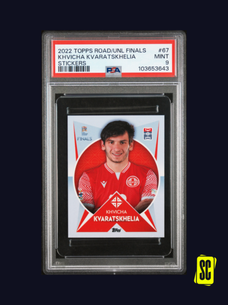 Khvicha Kvaratskhelia - Topps Road UNL Finals 2022 - Stickers - PSA 9