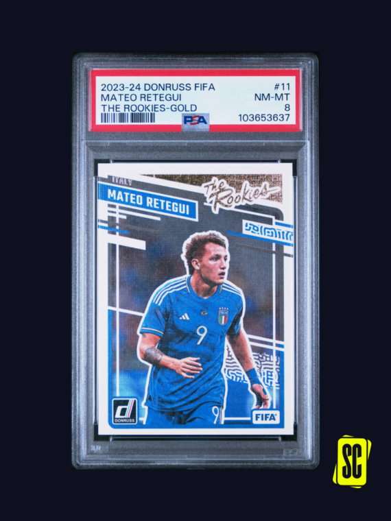 Mateo Retegui - Panini Donruss FIFA 2023-24 - The Rookies Gold 10-10 - PSA 8