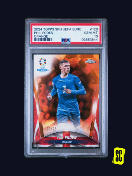 Phil Foden - Topps Sapphire UEFA EURO 2024 - Orange 02-25 - PSA 10